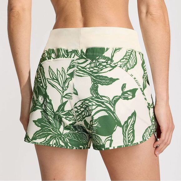 Land's End sunshade UPS 53 inch board shorts panty egret green etched leaves 8 - Picture 7 of 9